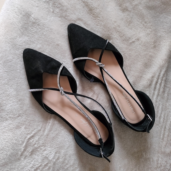 Embellished Faux Suede Pumps - Picture 11 of 16